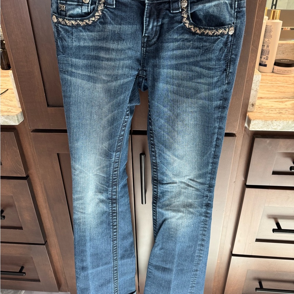 Miss Me Dark Blue Straight Leg Jeans